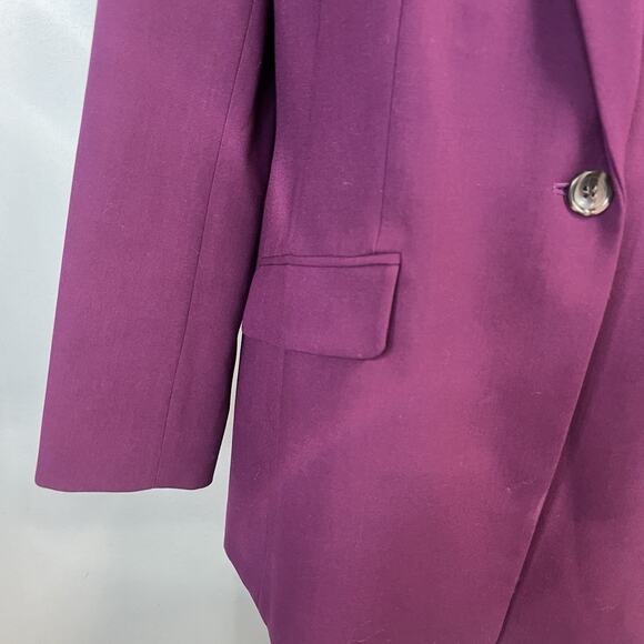 Talbots Blazer Jacket size 16 Mulberry Purple Stretch Career Professional Suit - Picture 6 of 9